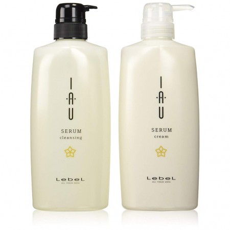 Набор аромашампунь IAU Serum Cleansing600ml +Аромакрем IAU Serum Cream 600 ml для увлажнения и разглаживания волос 