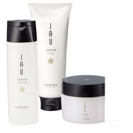 Набор IAU  Serum шампунь 200ml+крем 200ml+маска 170ml для увлажнения и разглаживания волос 